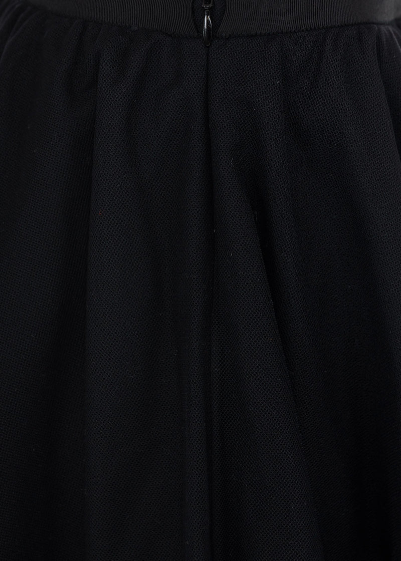Marc Le Bihan Black Triple-Layer Asymmetric Skirt - NOBLEMARS