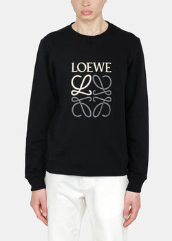 Loewe Black Anagram Sweatshirt - NOBLEMARS