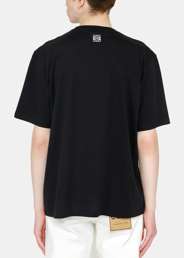 Loewe Black Elephant Embroidery T-Shirt - NOBLEMARS