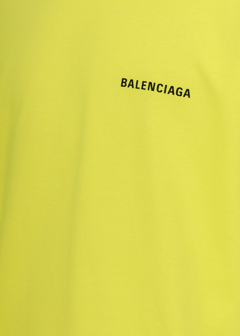 Balenciaga Yellow Medium Fit Logo T-Shirt - NOBLEMARS