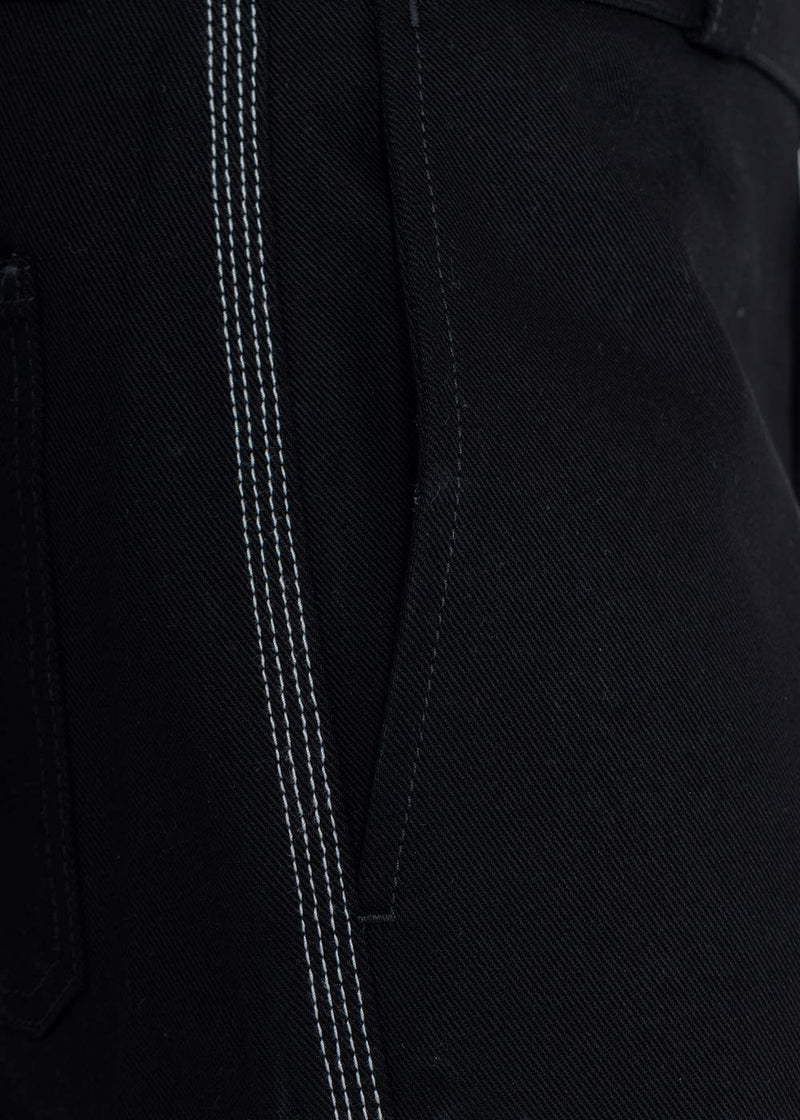 Loewe Black Drill Cotton Pants - NOBLEMARS