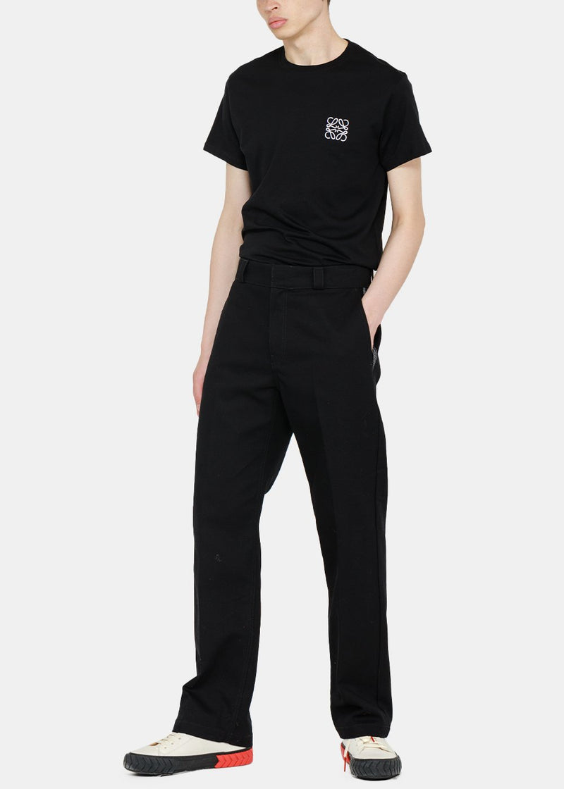 Loewe Black Drill Cotton Pants - NOBLEMARS