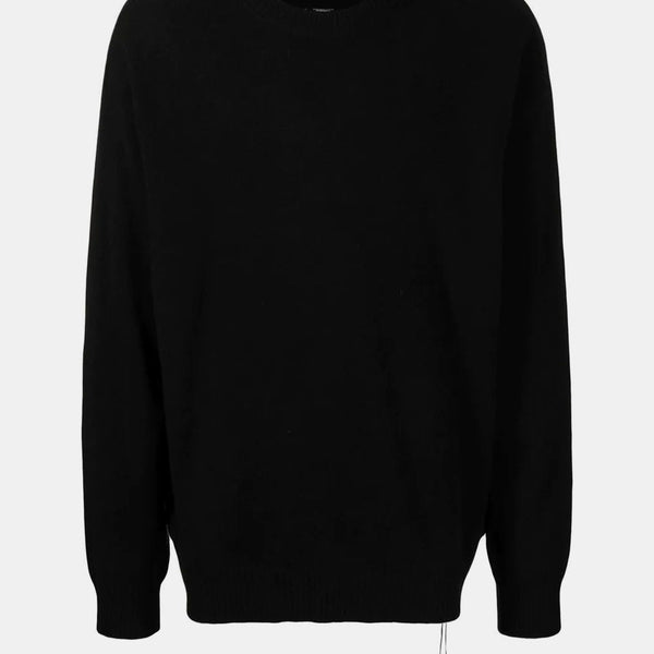 mastermind JAPAN Black Cashmere Logo Sweater - NOBLEMARS