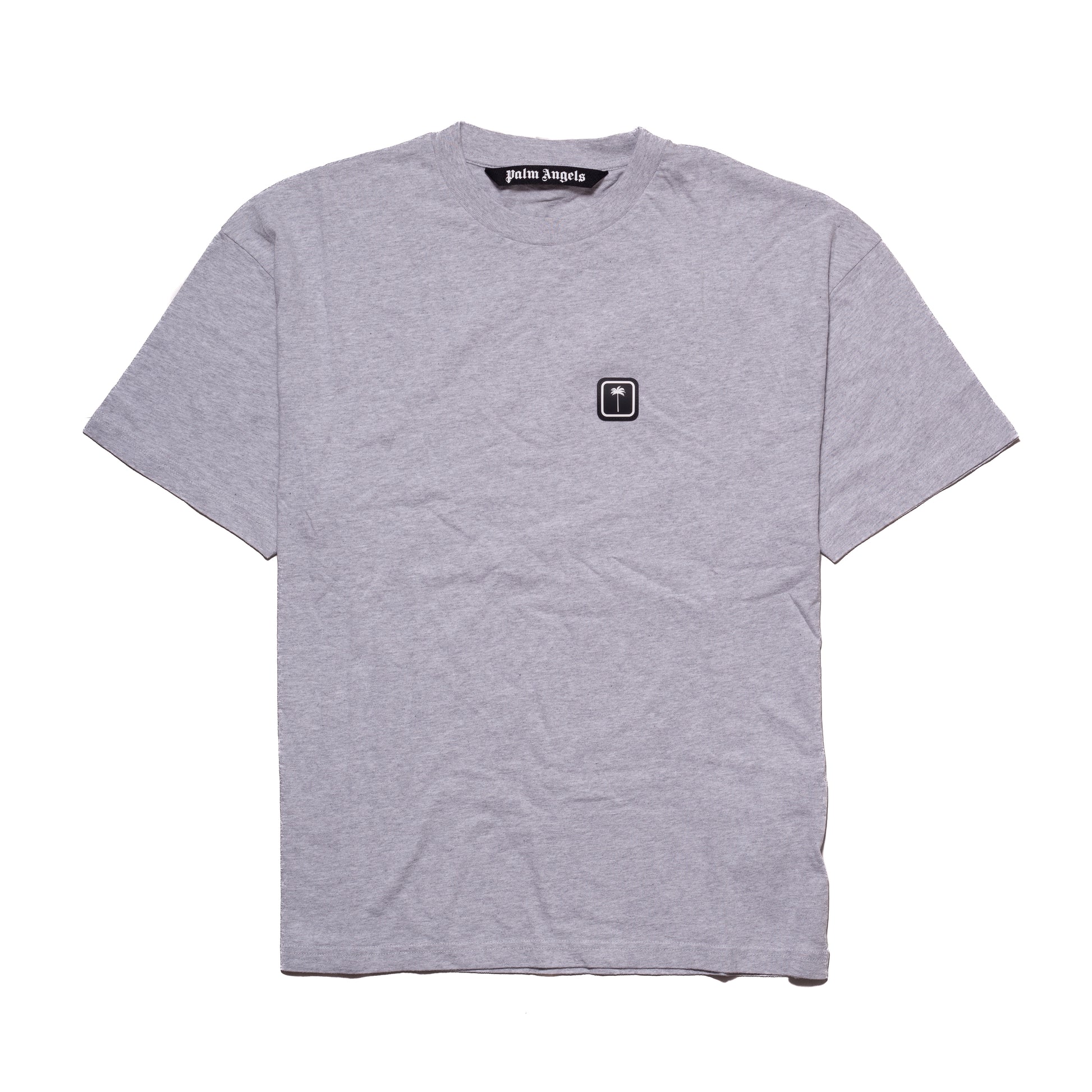 Palm Angles Palm Tree T-Shirt Melange Grey White - NOBLEMARS