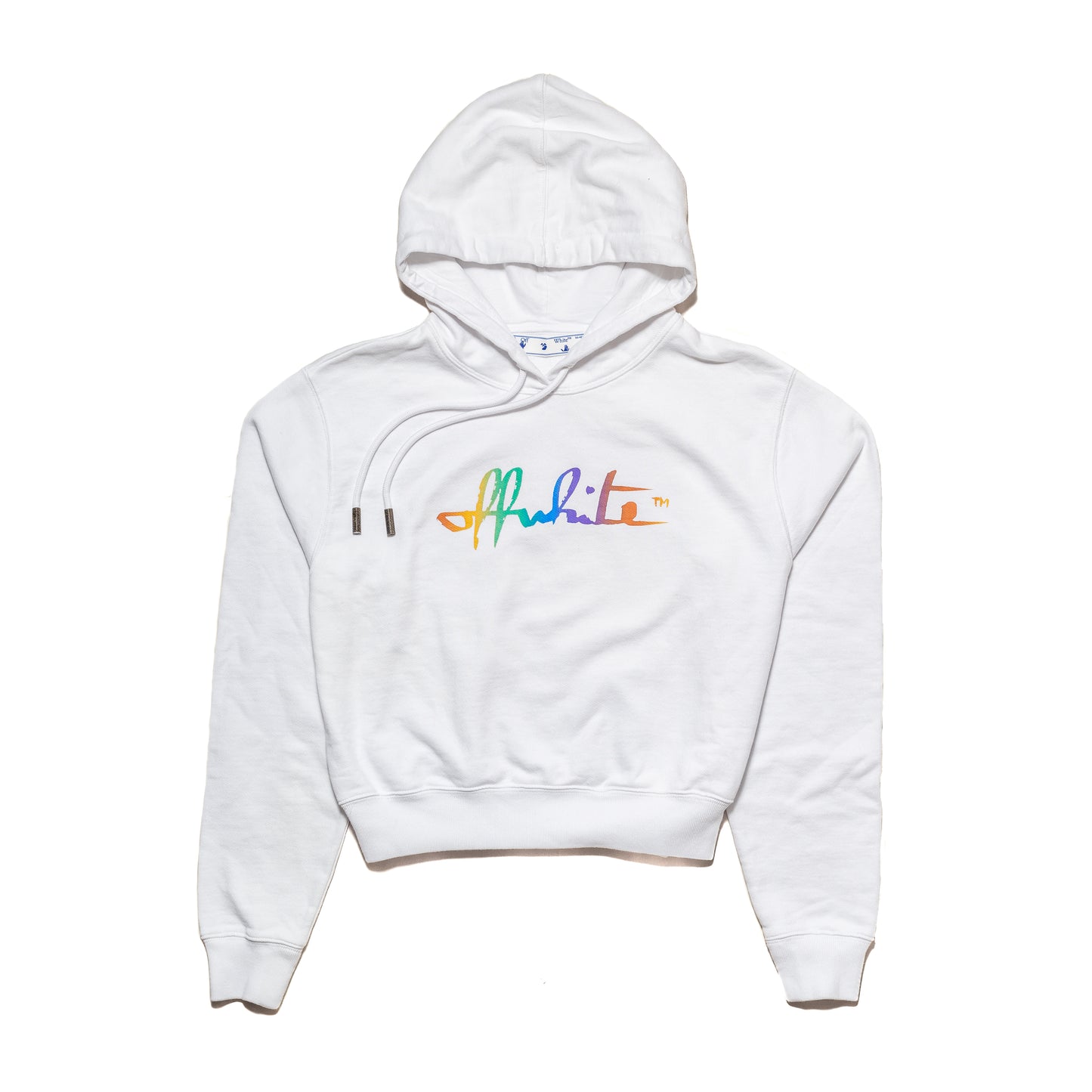 Off-White Rainbow Hoodie White - NOBLEMARS