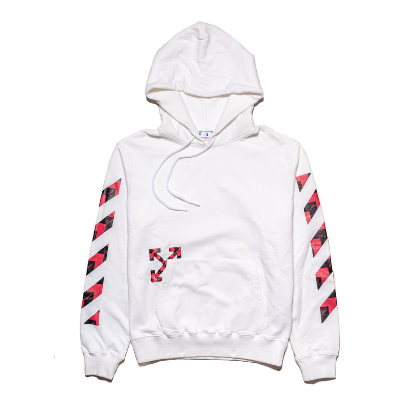 Off-White Squared Arrow Slim Hoodie White Red