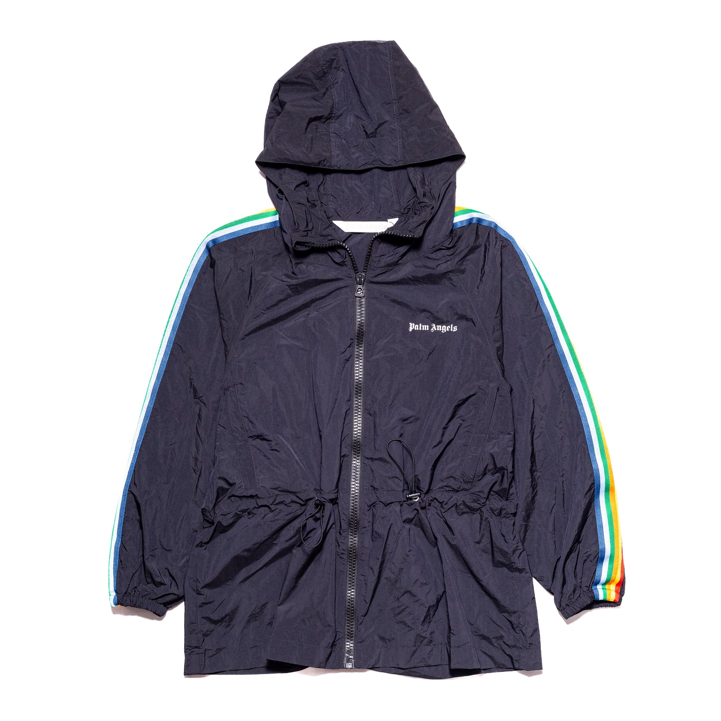 Palm Angels Rainbow Track Windbreaker Black - NOBLEMARS