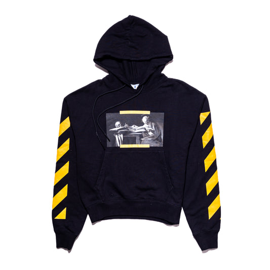 Off-White Caravaggio Hoodie Black Yellow - NOBLEMARS