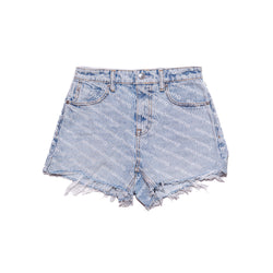 Alexander Wang mid-rise denim shorts - Blue