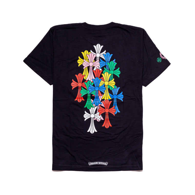 Chrome Hearts Multi Color Cross Cemetery T-Shirt Black - NOBLEMARS