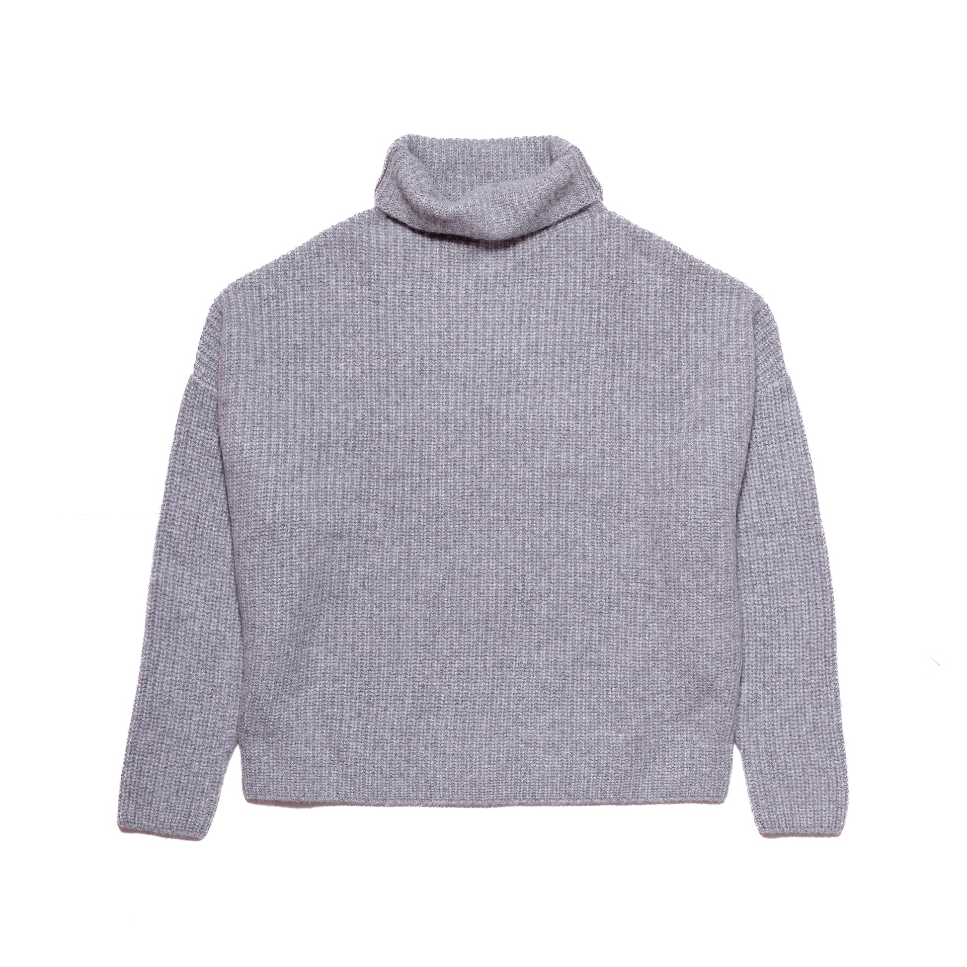 Loulou Studio Roscana Turtleneck Sweater Grey Melan - NOBLEMARS