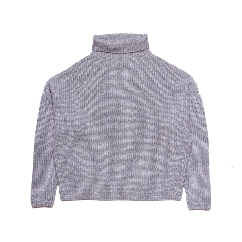Loulou Studio Roscana Turtleneck Sweater Grey Melan - NOBLEMARS