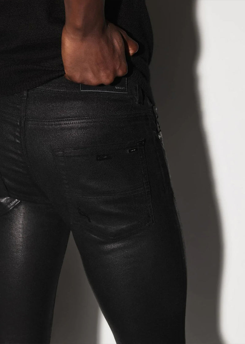 AMIRI Black Coated MX1 Jeans - NOBLEMARS