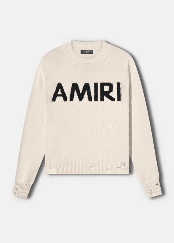 AMIRI Alabaster Eyelash Logo Sweater - NOBLEMARS