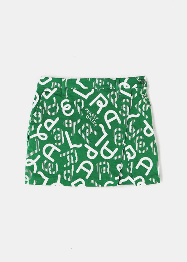 PEARLY GATES Green Grosgrain Stretch Skirt - NOBLEMARS