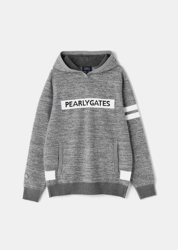 Pearly Gates Grey Mesh Knit Pullover - NOBLEMARS