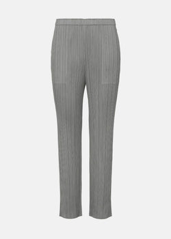 Pleats Please Issey Miyake Grey Basics Pleated Pants - NOBLEMARS