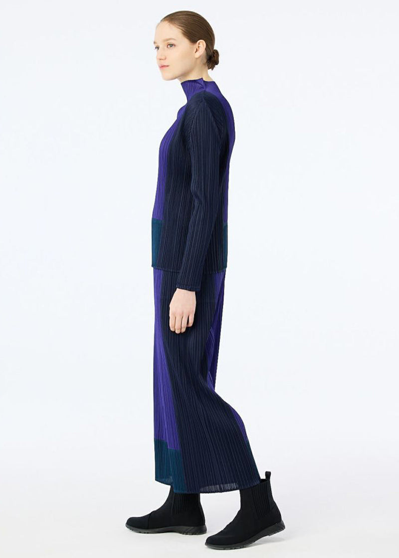 Pleats Please Issey Miyake Purple Ensemble Pleated Top - NOBLEMARS