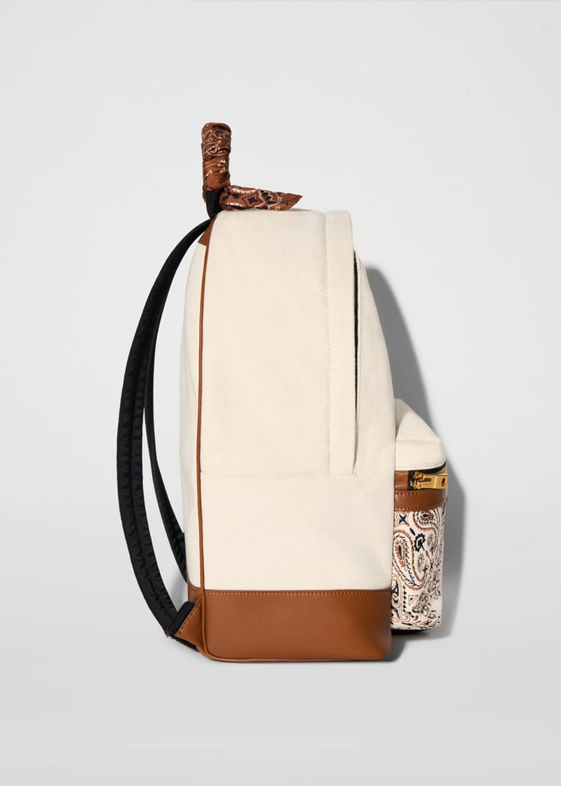 AMIRI Ivory Canvas Bandana Backpack - NOBLEMARS