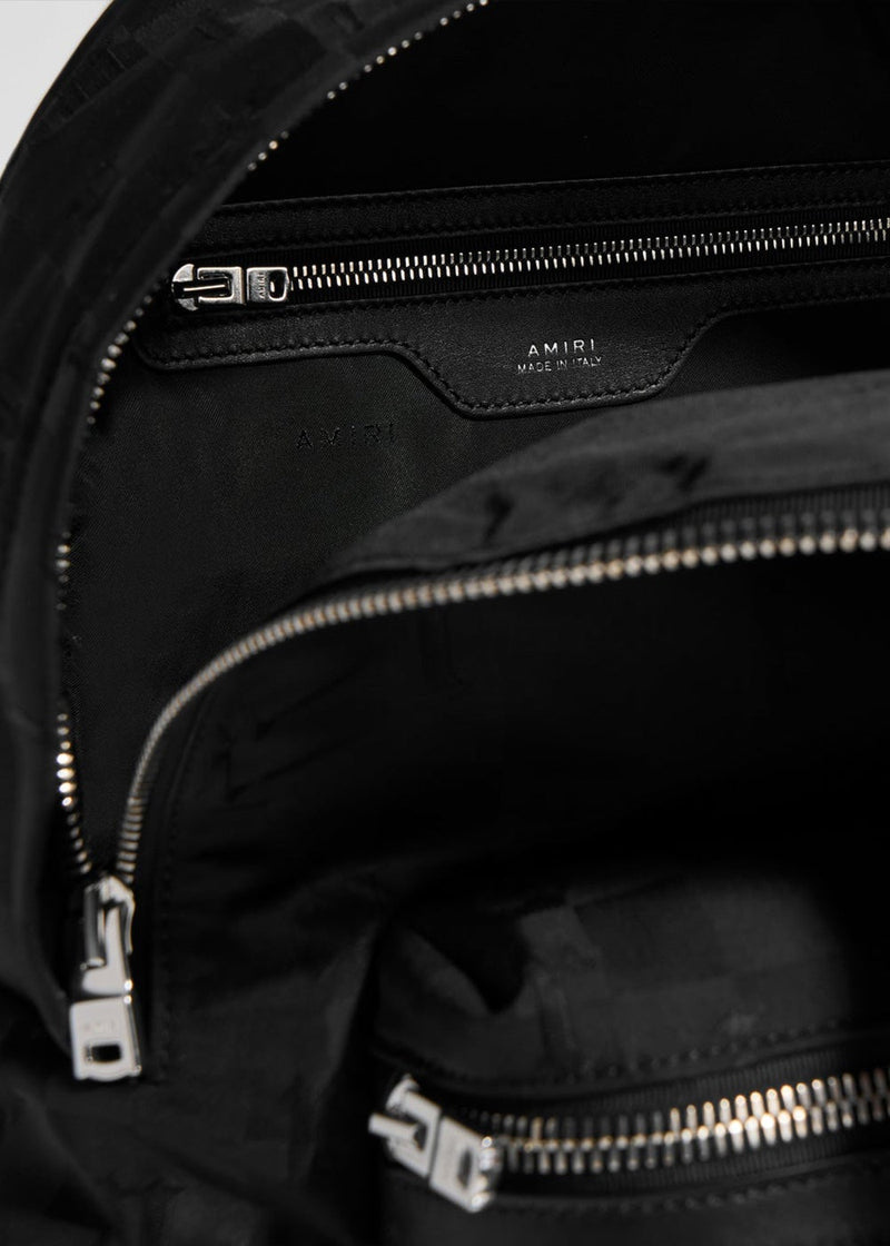 AMIRI Black Nylon Jacquard Backpack - NOBLEMARS