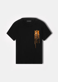 Amiri Paint Drip Am Logo T-Shirt Black/Orange