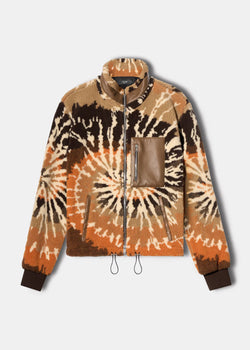 AMIRI Orange Tie-Dye Polar Fleece Jacket - NOBLEMARS