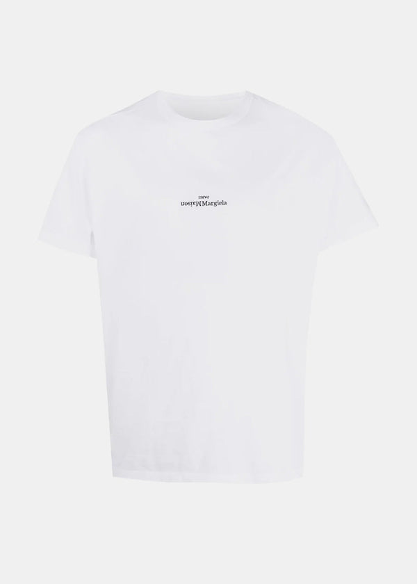 Maison Margiela White Upside Down Logo T-Shirt