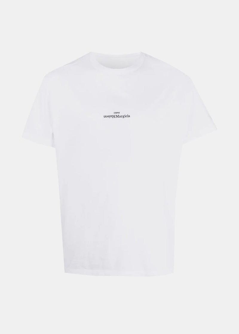 upside-down logo crew-neck T-shirt, Maison Margiela