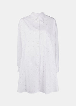 MM6 Maison Margiela White Polka-6 Shirt Dress - NOBLEMARS