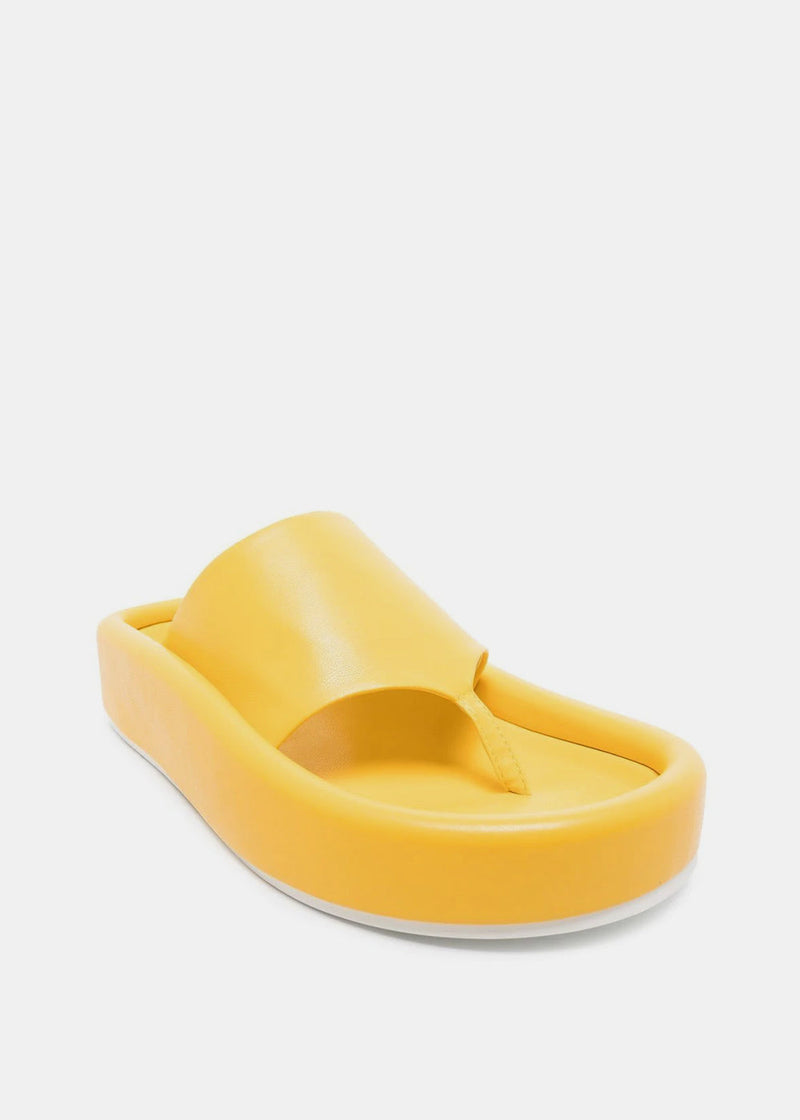 MM6 Maison Margiela Yellow Wedge Sandals - NOBLEMARS