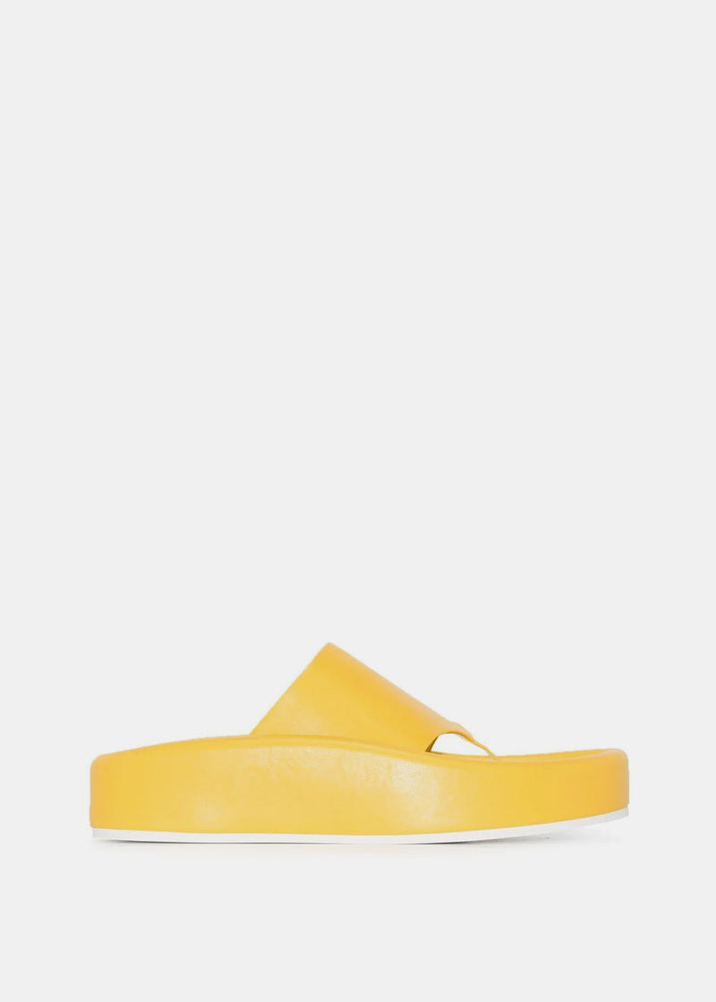 MM6 Maison Margiela Yellow Wedge Sandals - NOBLEMARS
