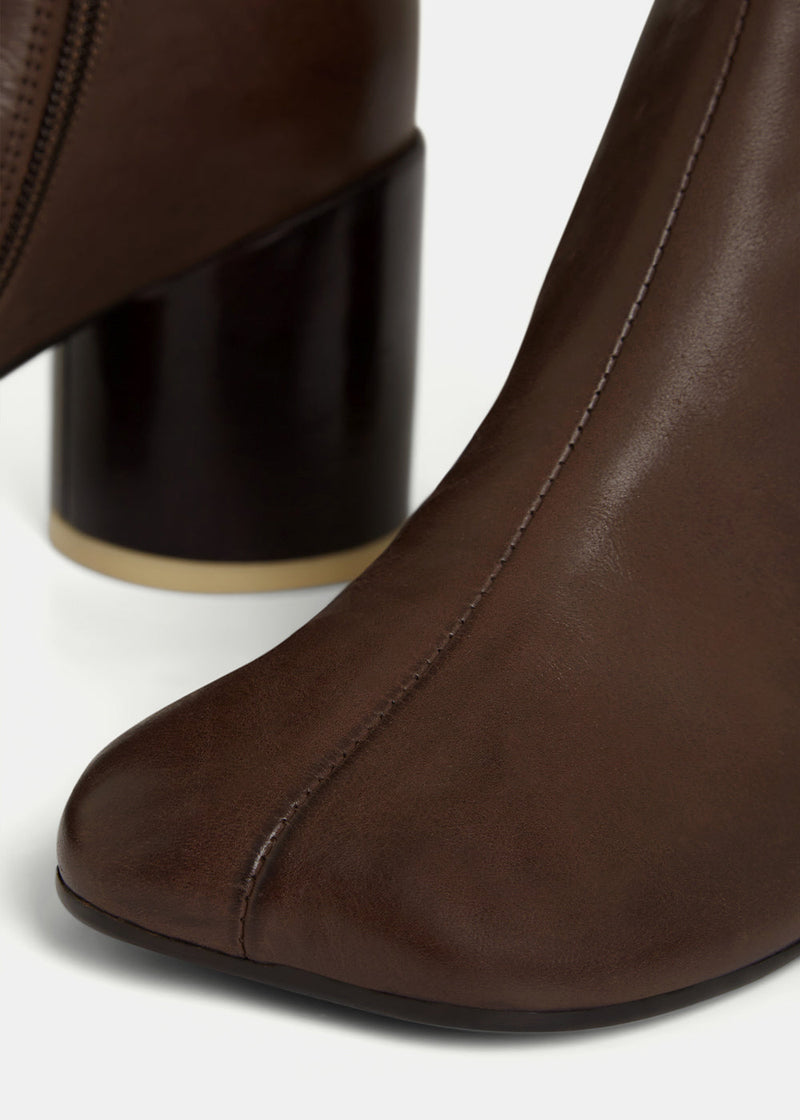 MM6 Maison Margiela Brown Anatomic Ankle Boots - NOBLEMARS