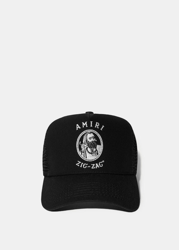 AMIRI Black ZIG-ZAG Trucker Hat - NOBLEMARS