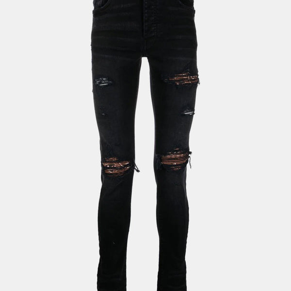 AMIRI Aged Black MX1 Bandana Jeans - NOBLEMARS