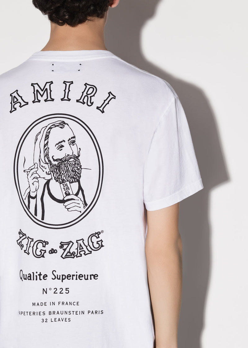 AMIRI White ZIG-ZAG T-Shirt - NOBLEMARS