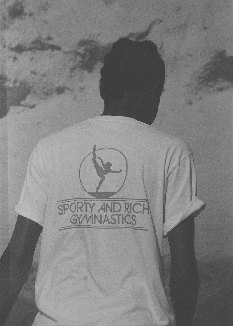 Sporty & Rich White Gymnastics T-Shirt - NOBLEMARS