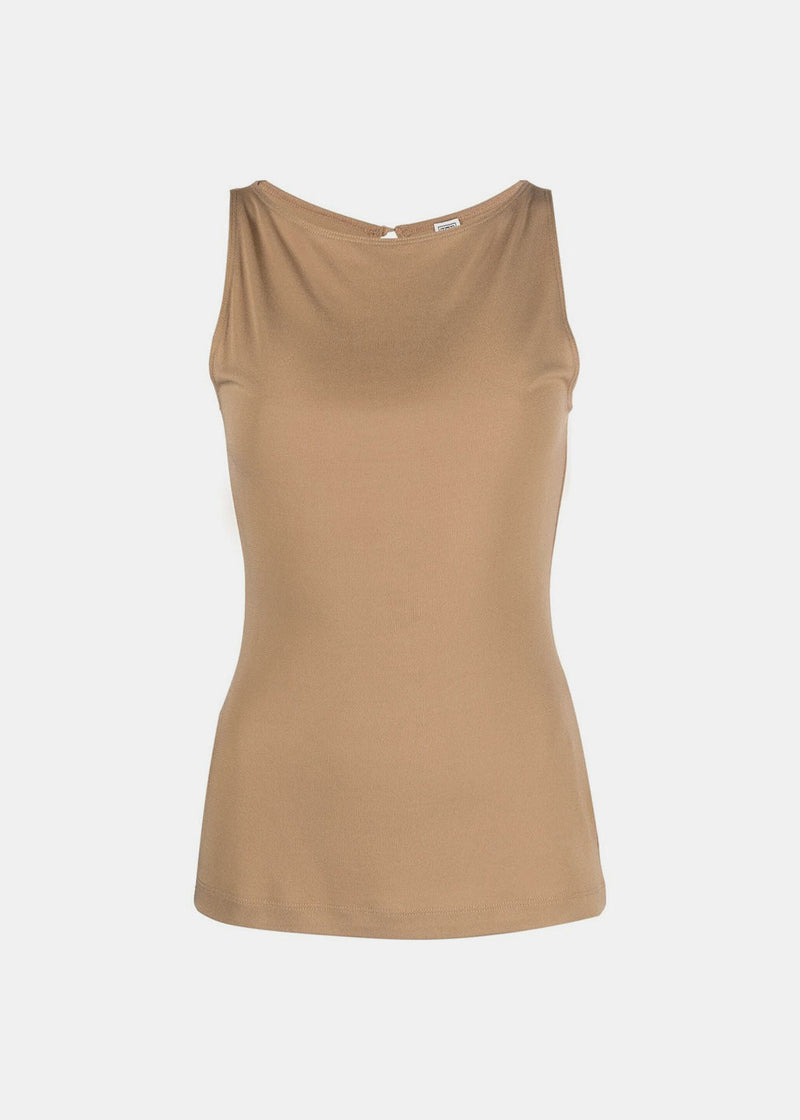 Toteme Brown Sleeveless Boat Neck Top - NOBLEMARS