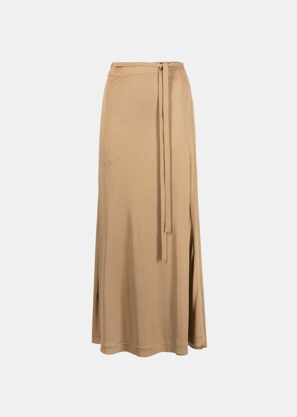 Toteme Brown Tie-Waist Wrap Skirt - NOBLEMARS