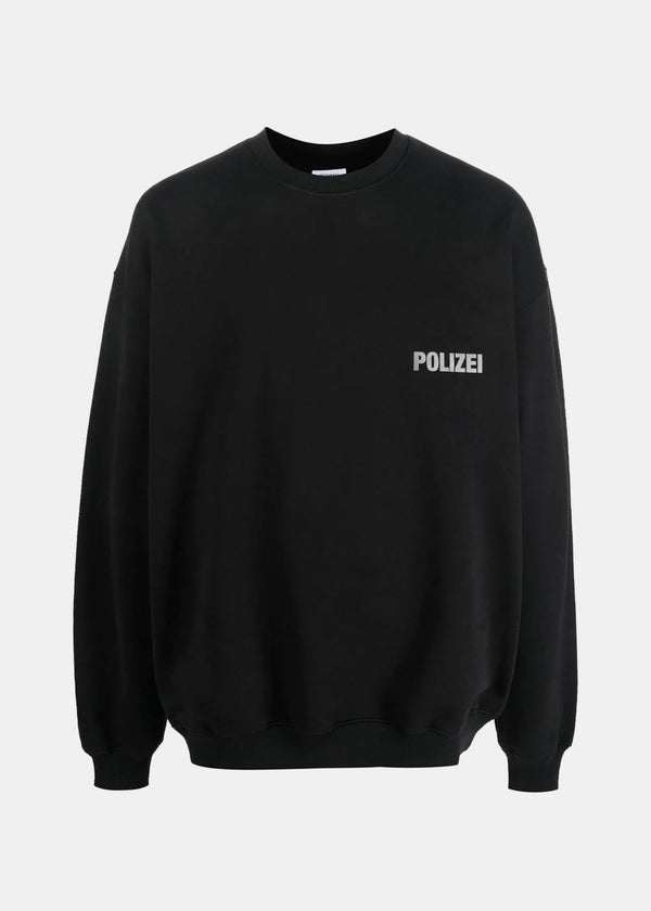 VETEMENTS Black POLIZEI Sweatshirt - NOBLEMARS