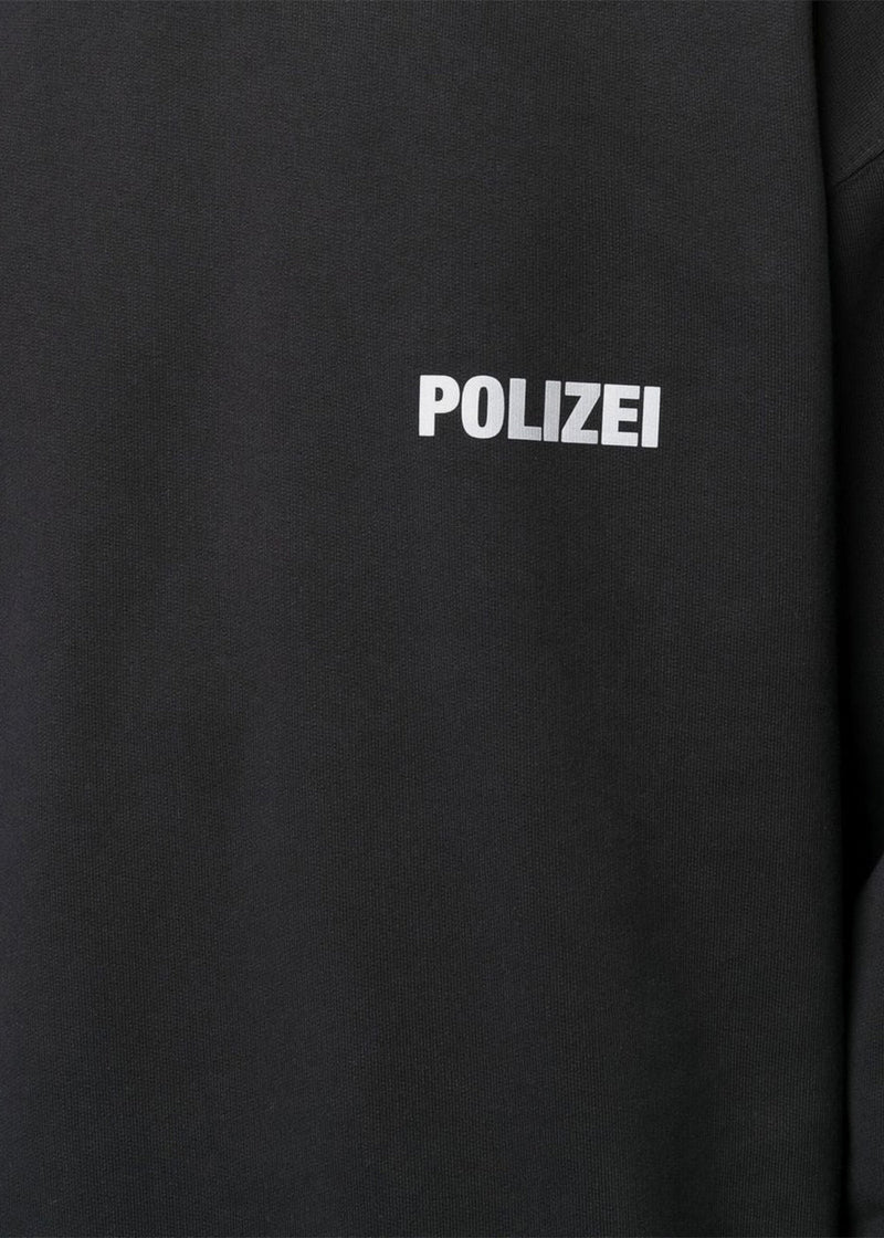 VETEMENTS Black POLIZEI Sweatshirt - NOBLEMARS