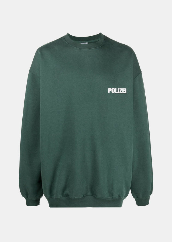 VETEMENTS Green POLIZEI Sweatshirt