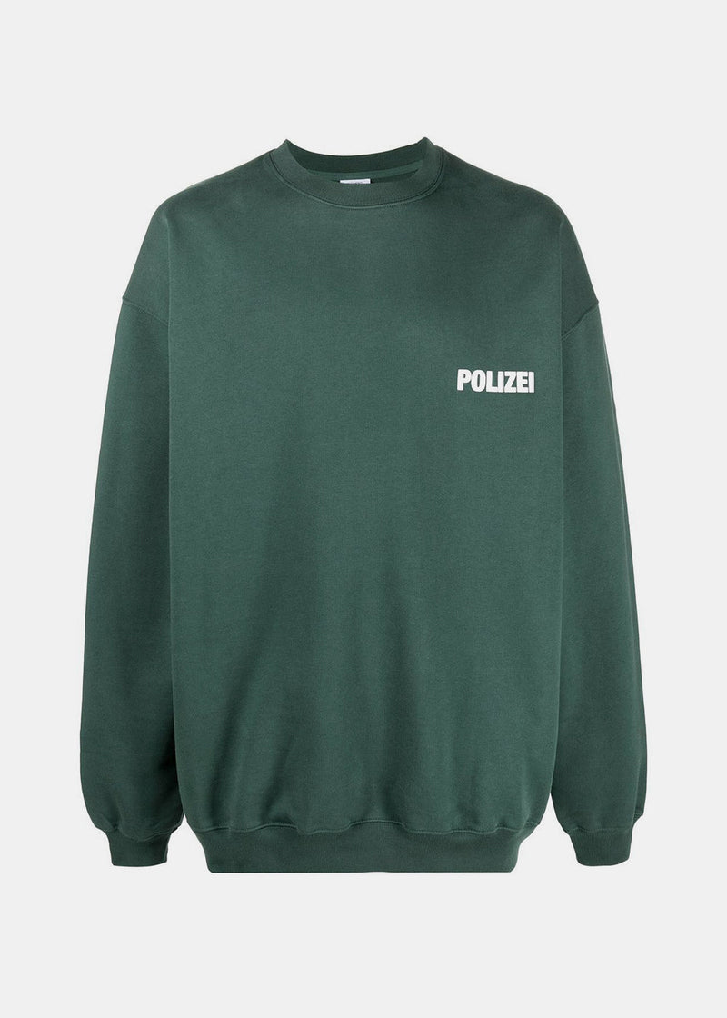 VETEMENTS Green POLIZEI Sweatshirt