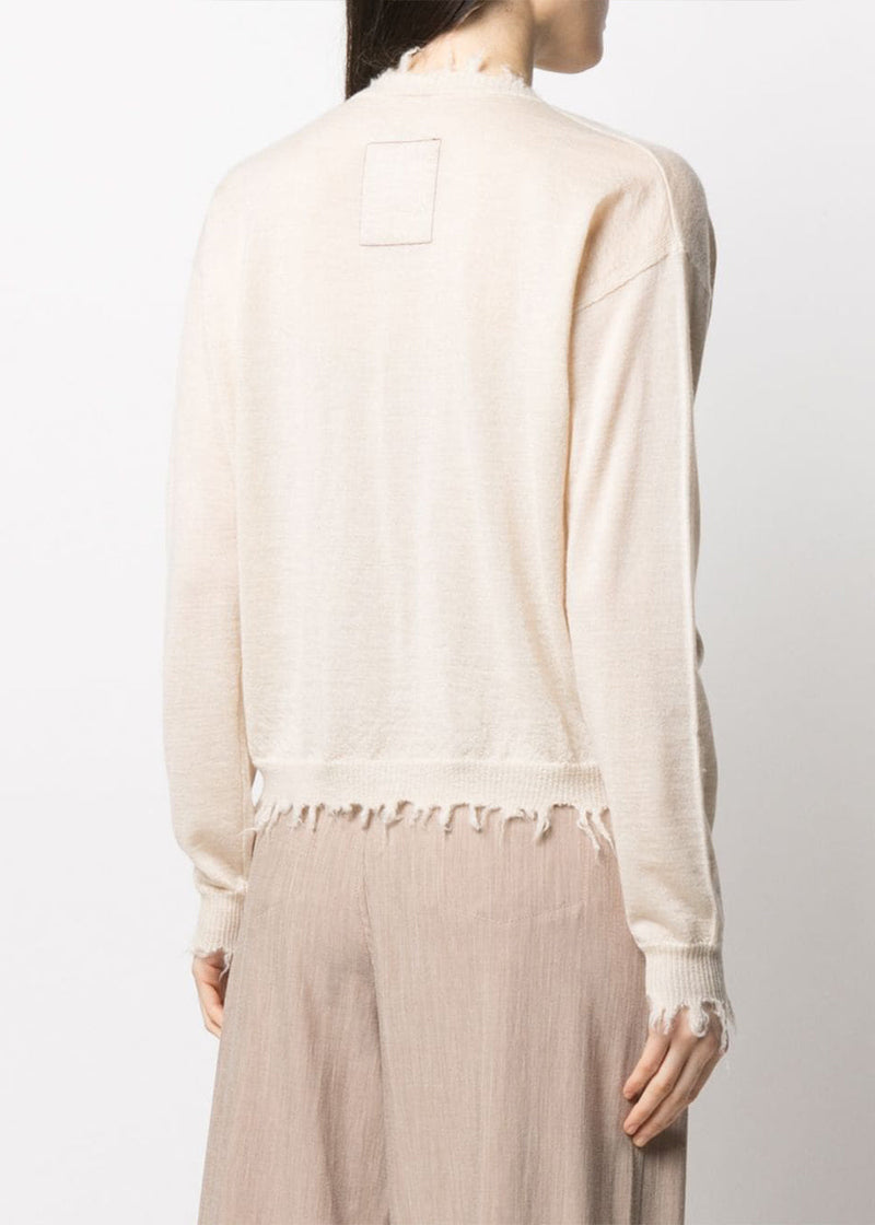 Uma Wang Off White Cashmere Knit Sweater - NOBLEMARS