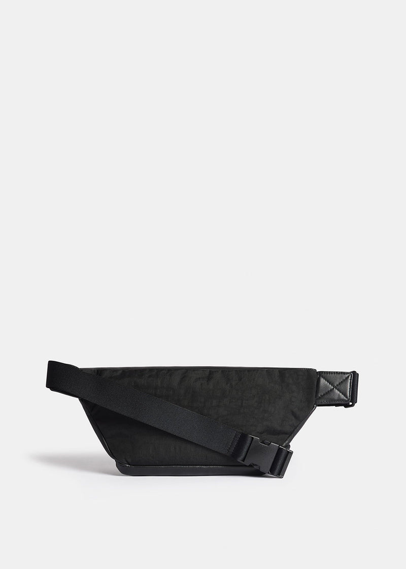 AMI Alexandre Mattiussi Black Leather Ami De Coeur Bum Bag - NOBLEMARS