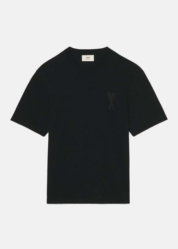 AMI Alexandre Mattiussi Black Ami De Coeur T-Shirt - NOBLEMARS