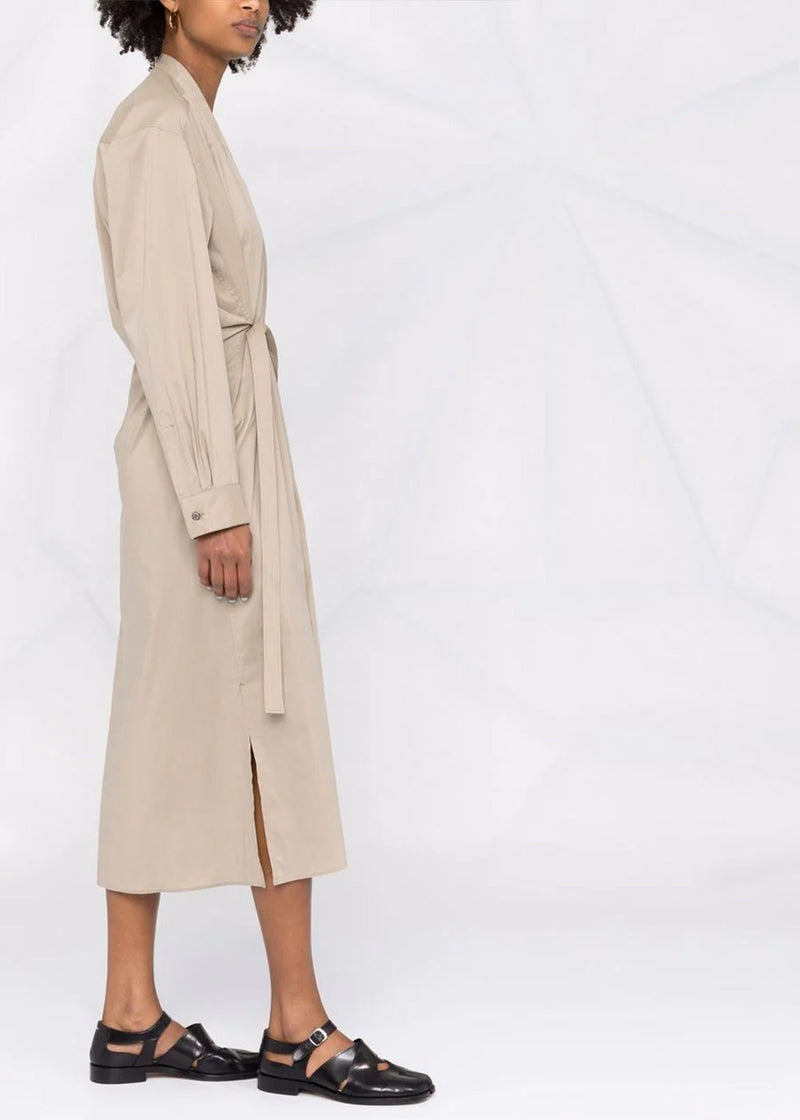 Lemaire Pale Khaki Tilted Shirt Dress - NOBLEMARS