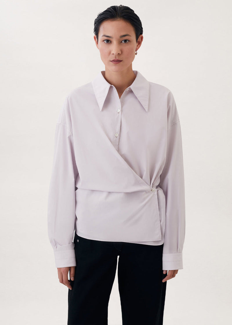 Lemaire Lilac Ice Twisted Shirt - NOBLEMARS