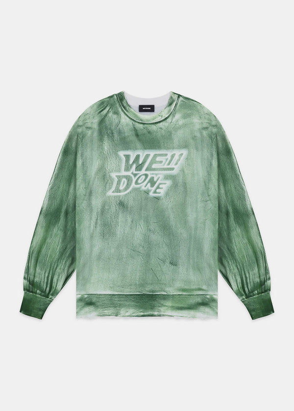 WE11DONE Green Rolling Washed T-Shirt - NOBLEMARS