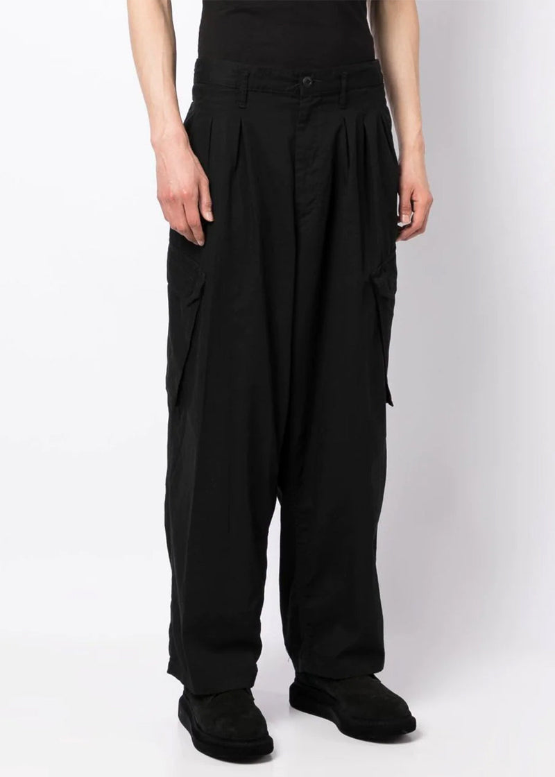 Yohji Yamamoto Black Cargo Trousers - NOBLEMARS