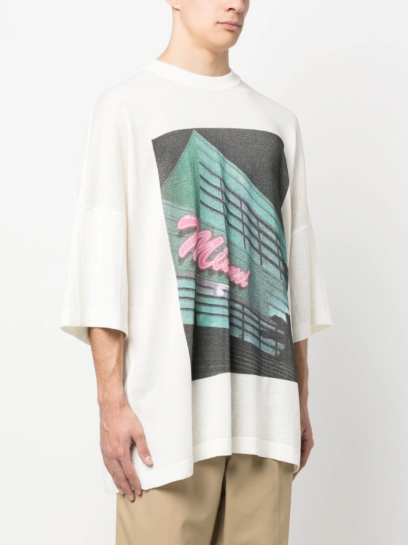 PALM ANGELS Men Miami Knitted Loose Tee - NOBLEMARS